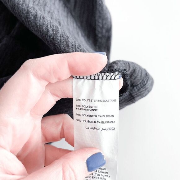 Nola Women's Heathered Draped Neck Open Front Knit Cardigan Gray Black Size 22 - Picture 4 of 7